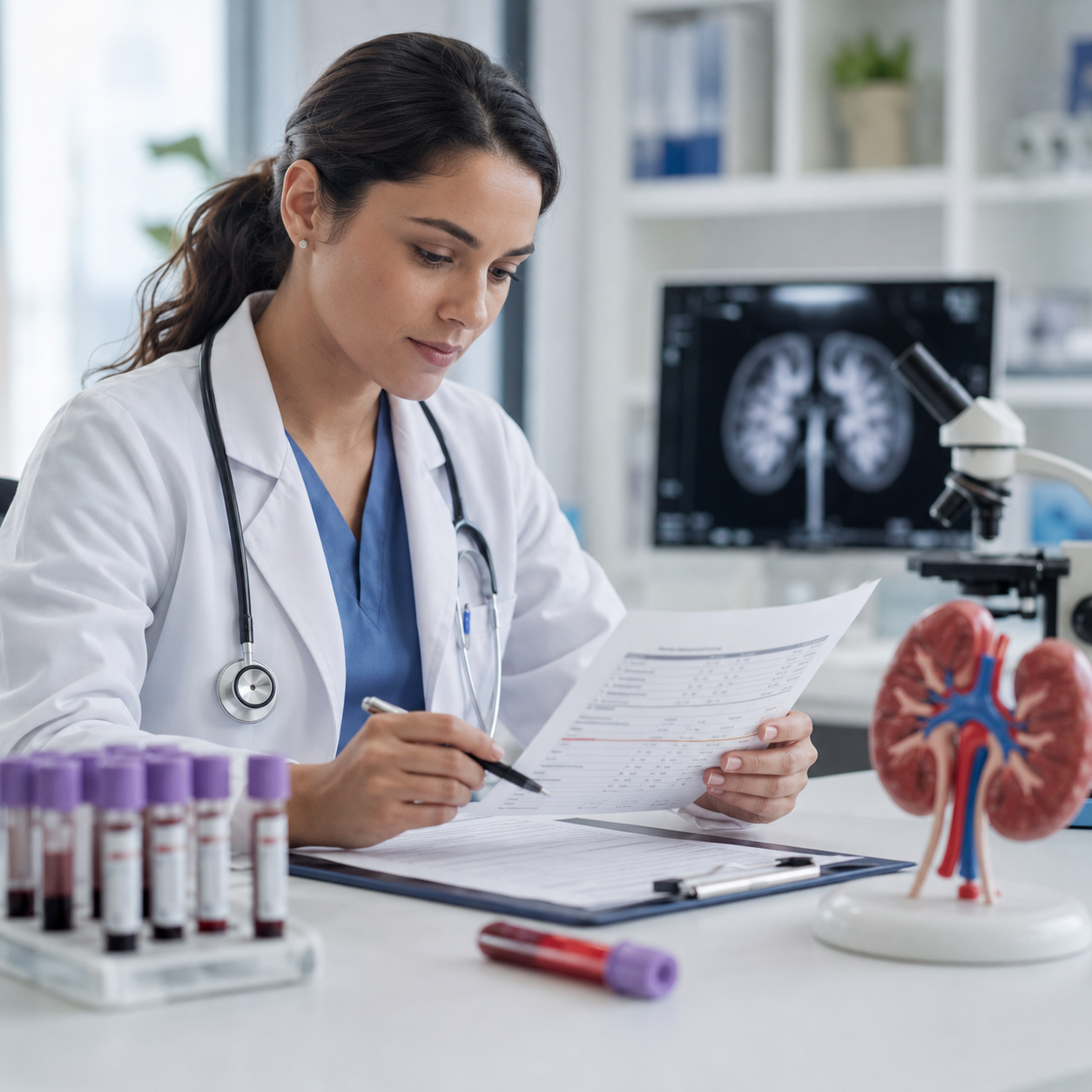 Análisis de creatinina para evaluar la función renal